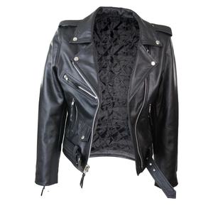 Veste en cuir véritable pour femme de haute qualité, automne 2026, avec poches, fermeture éclair en peau de mouton, style motard, 2026 - Product Image 1