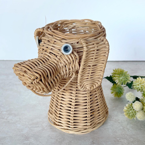 Cestas de mimbre con forma de cara de animal, precio competitivo, cesta de ratán para decoración del hogar - Product Image 1