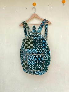 Mochila de retazos de algodón hecha a mano con estampado de bloques de animales, bolsa de viaje Bohemia acolchada, bolsa de ordenador portátil Hippie, mochila escolar colorida, regalo para niños - Product Image 5