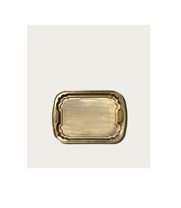 Plateau de service en laiton, finition dorée polie, pour une présentation décorative sur table centrale et une utilisation fonctionnelle pour le service. - Product Image 1