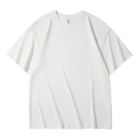 T-shirt Homme Col Rond Manches Courtes Coupe Oversize Séchage Rapide Effet Délavé 100% Coton Léger Respirant Tricoté Personnalisable