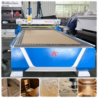 Nouvelle Conception Routeur CNC à Moteur Pas à Pas PLC 1325 1530 pour Gravure et Découpe sur Bois et MDF avec Rouleau de Pression NC Studio Mach3 3.2kw Refroidissement par Eau