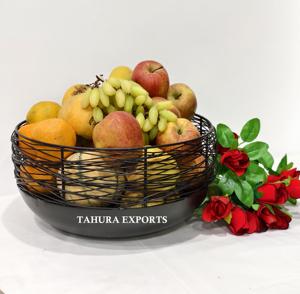 Bold Elegant Fruit Holder Crafted In Strong Iron With Sleek Stylish Durable Graceful Refined Vintage Classic Fruit Basket <b>Cage</b> - Product Image 5