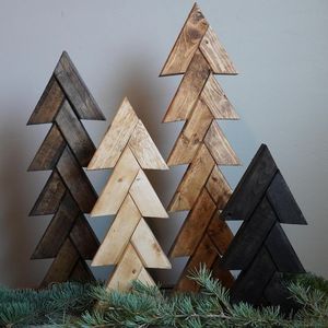ARBRE DE NOËL DÉCORATION ÉCOLOGIQUE CADEAU FAIT À LA MAIN Arbre en bois ornemental Fabriqué en cerisier un arbre pour toute saison - Product Image 1