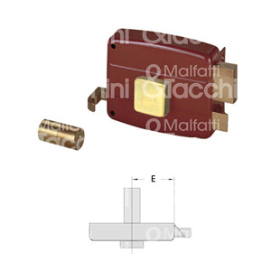 ล็อคประตูใช้2รอบและลูกบิดภายในสลักกระบอกคงที่ - Product Image 1