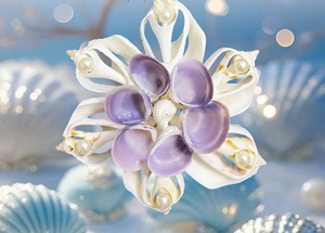 Natural Seashell Christmas Ornament Featuring Snowflake Art for Tree Decoration and Festive Home Decor from Vietnam - Product Image 5
