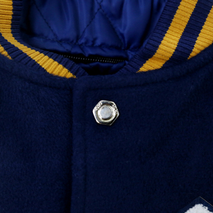 OEM Custom <b>Genuine</b> Leather Sleeve Chenille Embroidery Wool Streetwear Letterman Varsity Jackets for Men - Product Image 4