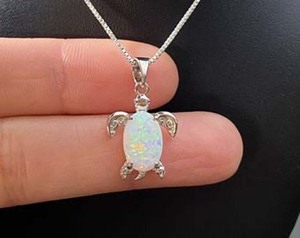 Vintage Chinese Ethiopian Sterling <b>Silver</b> Opal Stone Engagement Wedding Party Pendant <b>Necklace</b> Handmade IGI Certified 8To10mm - Product Image 4