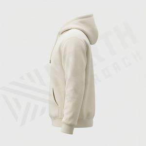 Men 100% Cotton Custom Embroidered Heavyweight Hoodie Streetwear Style Fleece Winter Pullover Thermal Sweatshirt <b>Jumper</b> Top - Product Image 3