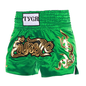 Pantalones cortos de Muay Thai, lucha de boxeo, Kickboxing, cintura elástica y cortes laterales, entrenamiento, pantalones cortos de gimnasio para hombres, mujeres y niños - Product Image 2