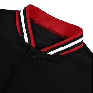 Chaqueta de Béisbol Personalizada de la Mejor Calidad, Nueva Moda, con Estampado Personalizado, Cuello Alto, Logotipo Frontal, Chaqueta Varsity para Hombre FINER THREADS Transpirable - Product Image 4