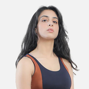 สปอร์ตบราสำหรับผู้หญิงลดแรงกระแทกพร้อมของตกแต่งเสื้อบราเล่นโยคะขนาดพิเศษ-รีไซเคิลด้านหน้าพิมพ์โลโก้ - Product Image 5