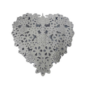 Meilleure vente de fer métal suspendu coeur ornement mural décoratif couleur grise pour la maison et la décoration de Noël à la main en vrac - Product Image 6