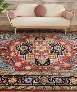 ชุดพรมปูพื้นด้านนอกสไตล์วินเทจทำมือลายนามธรรมไม่ซ้ำใครสำหรับห้องนั่งเล่น - Product Image 4