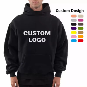 Sudadera con capucha bordada con logotipo personalizado unisex Sudadera de algodón 100% de alta calidad con estampado de hojaldre Fabricación de sudaderas con capucha de ropa personalizada - Product Image 2