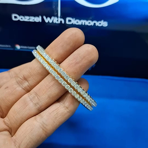 Bracelets fins multi-formes sertis de diamants cultivés en laboratoire, certifiés SGL IGI, modèle exclusif de mode ethnique, 14 carats, clarté VVS-VS, 15,00 carats - Product Image 2