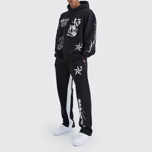 Survêtements d'hiver évasés à séchage rapide très confortables pour hommes, nouveau design, logo personnalisé, vêtements de sport 2 pièces - Product Image 1