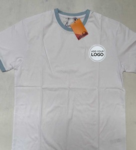 Camiseta Ringer con logotipo personalizado unisex, venta al por mayor, etiqueta personalizada a granel, patrón sólido hecho de algodón/fibra de bambú - Product Image 1