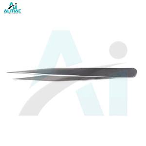 Pinzas de peluquero manuales de acero inoxidable ALMAC, puntas rectas afiladas multiusos para depilación precisa, detalles de recorte de cejas - Product Image 4