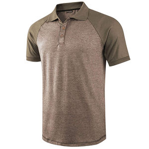 Polo brodé personnalisé en coton tricoté 100 % avec revers et manches raglan, style sport décontracté, vente en gros - Product Image 4