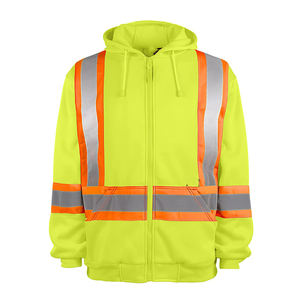 Wholesale Unisex Hi Vis <b>Work</b> Wear Reflective Safety Sweatshirt <b>Hoodies</b> High Visibility Super Quality Custom Logo Polyester Nylon - Product Image 6
