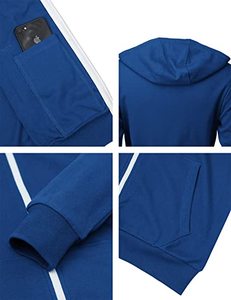 Chaqueta con cremalleras cálidas para hombre y mujer, sudadera con capucha de estilo de moda, logotipo personalizado, bordado - Product Image 5