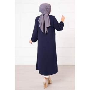 Manteau de sécurité à fermeture éclair bleu marine en grande taille - Product Image 2