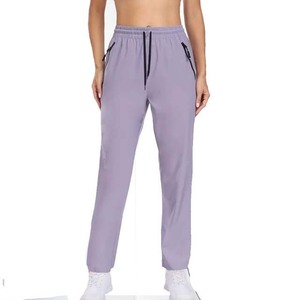 Pantalon de survêtement en molleton 100% coton pour femme, taille haute, coupe droite, extra long, avec logo personnalisé, pour l'hiver - Product Image 6