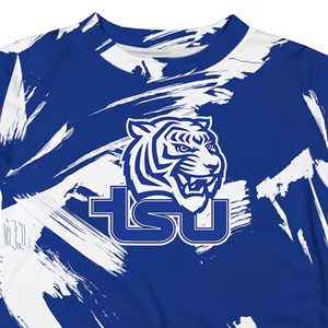 Tennessee State University for Tigers Camiseta informal con estampado abstracto HBCU Apparel Front Logo Custom All Sublimation - Product Image 4