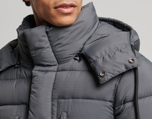 Nouvelle conception 2026 – Doudoune matelassée imperméable et coupe-vent en toile, avec capuche, blocs de couleur, respirante, couleur personnalisable, pour homme, hiver - Product Image 3