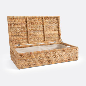 ตะกร้าเก็บของใต้เตียงผักตบชวาแบบวินเทจผ้าทอจากเวียดนาม - Product Image 4