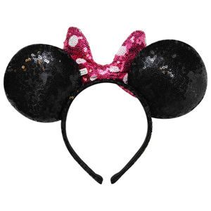 Orejas de Mickey y Minnie Mouse de Disney con diadema y lazo, accesorio para el cabello, licencia oficial H.E.R. Accesorios de Lentejuelas Originales - Product Image 3