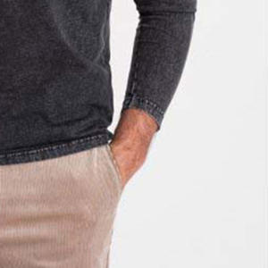 Nouveau T-shirt à manches longues pour homme en denim délavé à l'acide, logo personnalisé, T-shirt à manches longues pour homme en denim délavé à l'acide, T-shirt vintage délavé à l'acide - Product Image 2