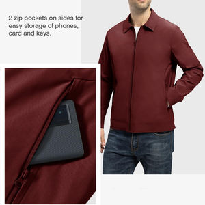 Veste coupe-vent décontractée pour homme, imperméable, à fermeture éclair, légère, manches longues, personnalisable, tendance, pour l'hiver - Product Image 4