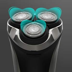 Rasoir rotatif électrique sans fil rechargeable pour hommes, silencieux, utilisation humide/sèche, accessoire pour sac de sport, triple lame, rasage étanche - Product Image 3