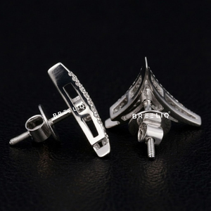 ต่างหูเพชรทรงลูกศรทองคำ 14K สีเหลือง ดีไซน์ทันสมัย น้ำหนักเบา สำหรับผู้หญิง ขายดี คุณภาพระดับ VS - Product Image 5