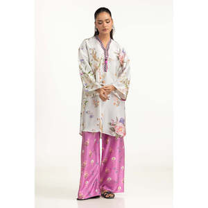 Conjunto de Satén Charmeuse IUSTTS-1457, Blusa de Seda Estampada con Mangas Tres Cuartos para Primavera/Verano - Product Image 6