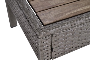 Juego de muebles de exterior de ratán PE modernos | 2 sillones + sofá + mesa | Juego de patio de jardín resistente a la intemperie con cojines - Product Image 4