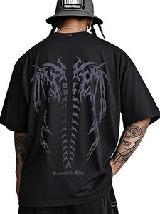 Camiseta Vintage para Hombre con Efecto Desgastado y Lavado Ácido, Camisetas con Gráficos Personalizados, Camisetas Cortas de Punto Oversize con Impresión Serigráfica - Product Image 2