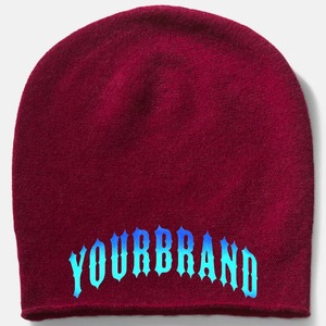 Gorros de Punto con Logotipo Personalizado, Gorros de Invierno con Estampado Jacquard Gótico sin Dobladillo, Gorro Tipo Skull Cap - Product Image 1