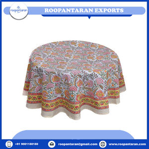 New Arrival Woven Jacquard <b>Tablecloths</b> Events HandBlock Printed Well Absorbing 100%Cotton 20 Sheeting <b>Tablecloth</b> 180 Cms Bulk - Product Image 4