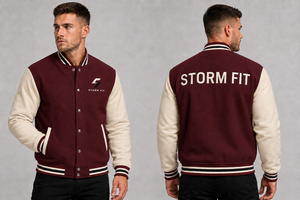 Unisex <b>Purple</b> Gray <b>Varsity</b> <b>Jacket</b> HIGH STREET Style Stand Collar Regular Fit Windproof Breathable Eco-Friendly Wool & Leather - Product Image 4