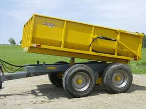 Remolque Volquete de Acero de 60 Toneladas de Capacidad, Remolque Agrícola de Alta Resistencia para Tractor con Paredes Altas, en Venta - Product Image 5