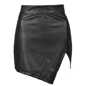 Jupe longue d'été vintage en cuir véritable rouge pour femmes avec un design en A et une fonction anti-rides - Product Image 1