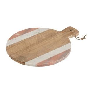 Planche à Charcuterie pour Aliments Nouveau Design Planche à Découper en Bois et Marbre Planche de Service Ronde pour la Maison Blocs à Découper avec Poignée - Product Image 6