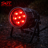 Projecteur LED Par étanche IP65 7x40W avec zoom 10-50 degrés pour scène, festivals, spectacles, architecture, parcs et conférences de presse