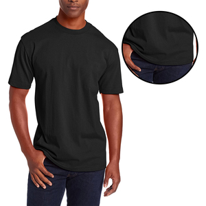 Camisetas de pana orgánica de peso pesado para hombre Super Max, cuello redondo, ribete en contraste, transpirables, diseño de hombros caídos personalizado - Product Image 6