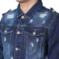 Veste en jean surdimensionnée sur mesure pour hommes, dernière conception, veste en jean pour hommes à bas prix