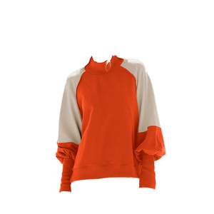 Contrast Color Regular Sleeve Front <b>Knitted</b> Women's <b>Hoodies</b> Stand Collar Breathable <b>Knitted</b> Autumn Winter Casual Loose Fit - Product Image 5