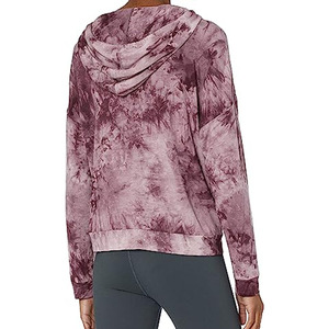 Filles Tie Dye Hoodies Sweatshirts Loose Casual Manches Longues Pull À Capuche Avec Poches Femmes Tie Dye Hoodies À Vendre - Product Image 2